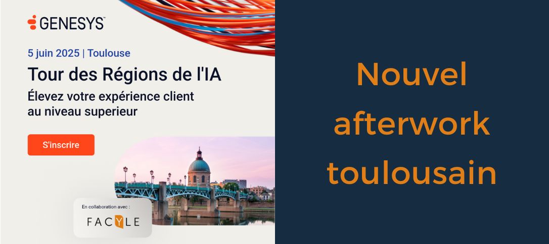 Ne manquez pas la prochaine étape du roadshow Genesys. Découvrez les dernières innovations et conduites de projets pour aller au-delà de l’expérimentation de l’IA.